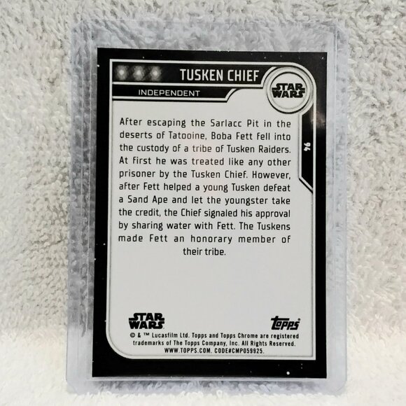 5/$20 Mint 2023.Topps Chrome Tusken Chief Star Wars Card 94!! - Picture 2 of 2